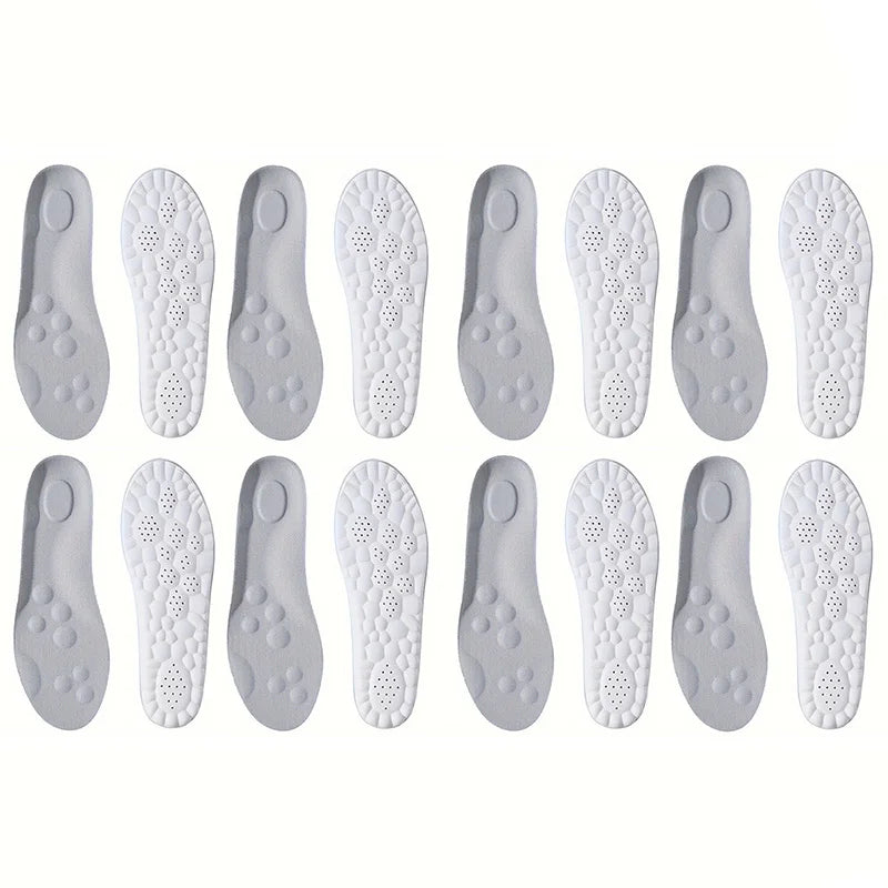 1 Pair Soft 4D Massage Arch Support Insoles Latex Sports Pads For Running Basket Shoes Sole Orthopedic Inserts Unisex