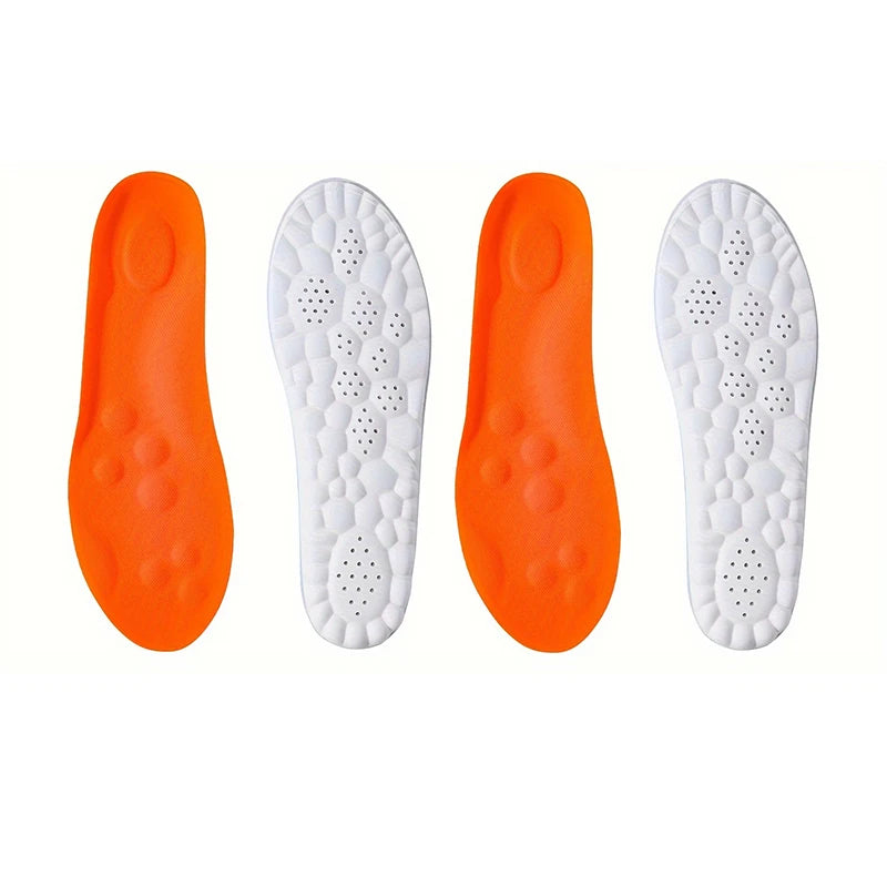 1 Pair Soft 4D Massage Arch Support Insoles Latex Sports Pads For Running Basket Shoes Sole Orthopedic Inserts Unisex