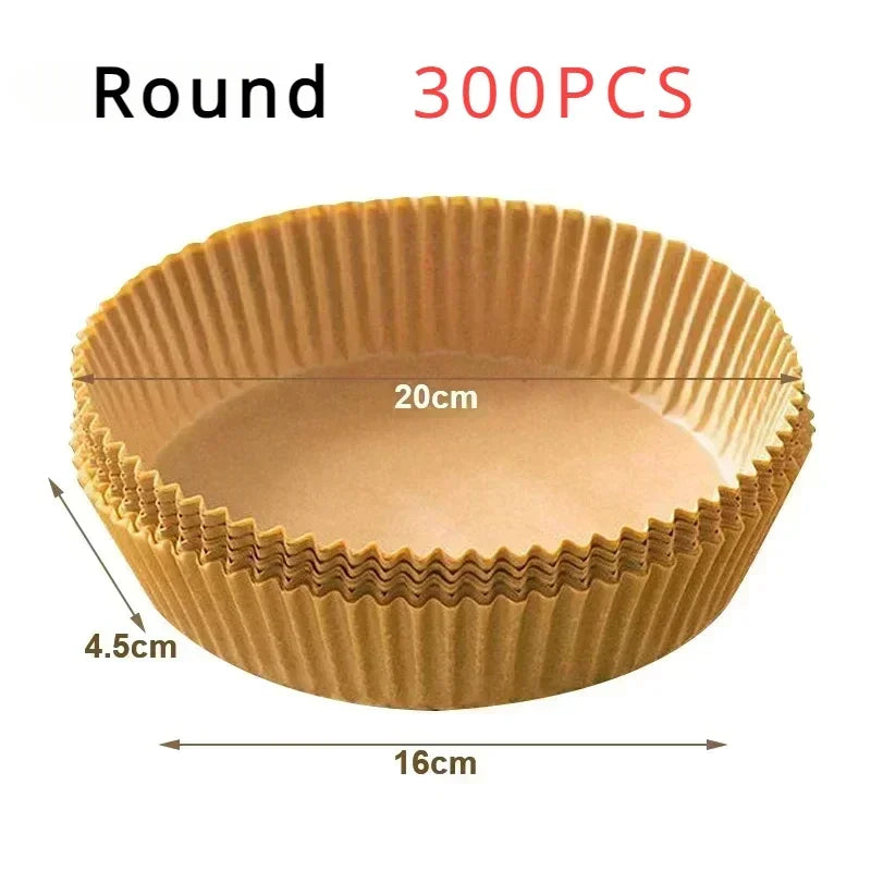 50Pcs Disposable Air Fryer Paper Oil Absorbing And Anti Oil Paper Tray Non Stick Baking Pad Large Toughness Square