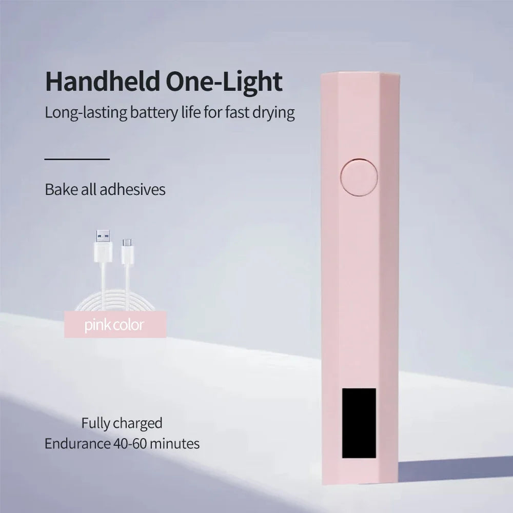 Portable Handheld Flashlight UV Mini Nail Gel Lamp UV Led For Gel Polish Quick Dry Pen USB Nail Drying Machine UV LED Nail Lamp