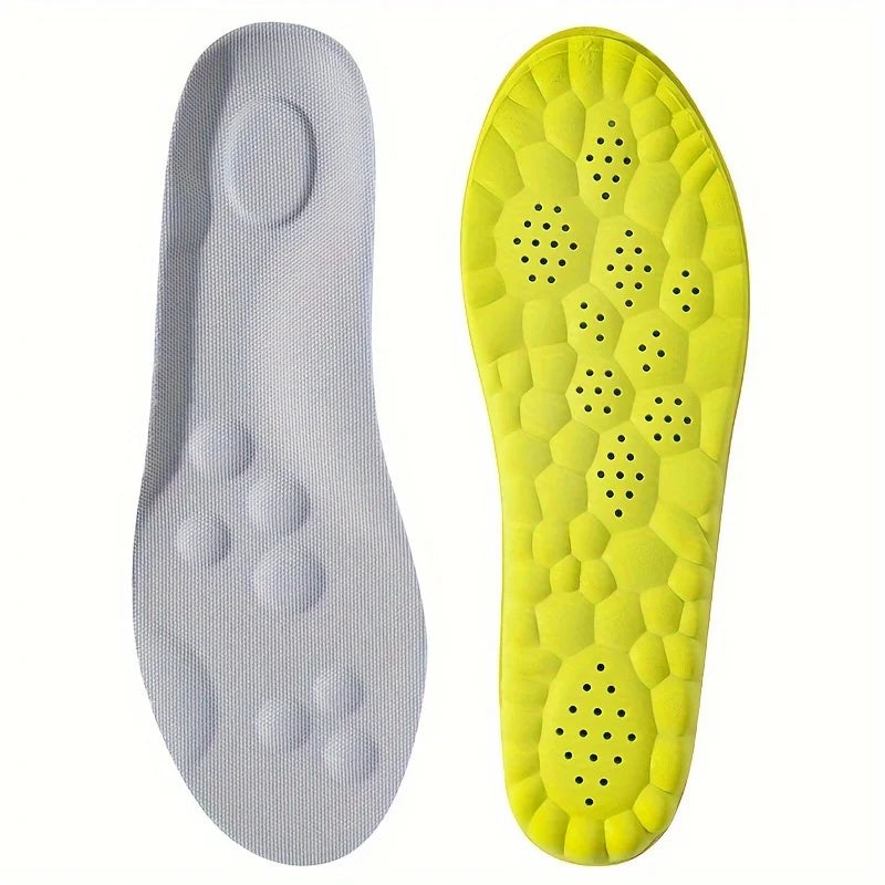 1 Pair Soft 4D Massage Arch Support Insoles Latex Sports Pads For Running Basket Shoes Sole Orthopedic Inserts Unisex