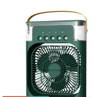 Spray fan portable household three in one small air cooler, 7-color LED night light, 5-hole humidifier, 1-3 hour timer