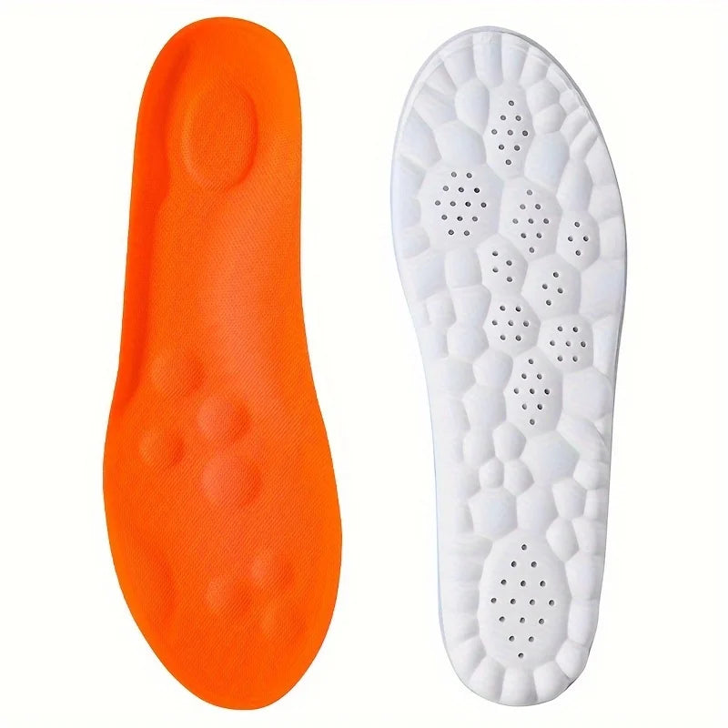1 Pair Soft 4D Massage Arch Support Insoles Latex Sports Pads For Running Basket Shoes Sole Orthopedic Inserts Unisex