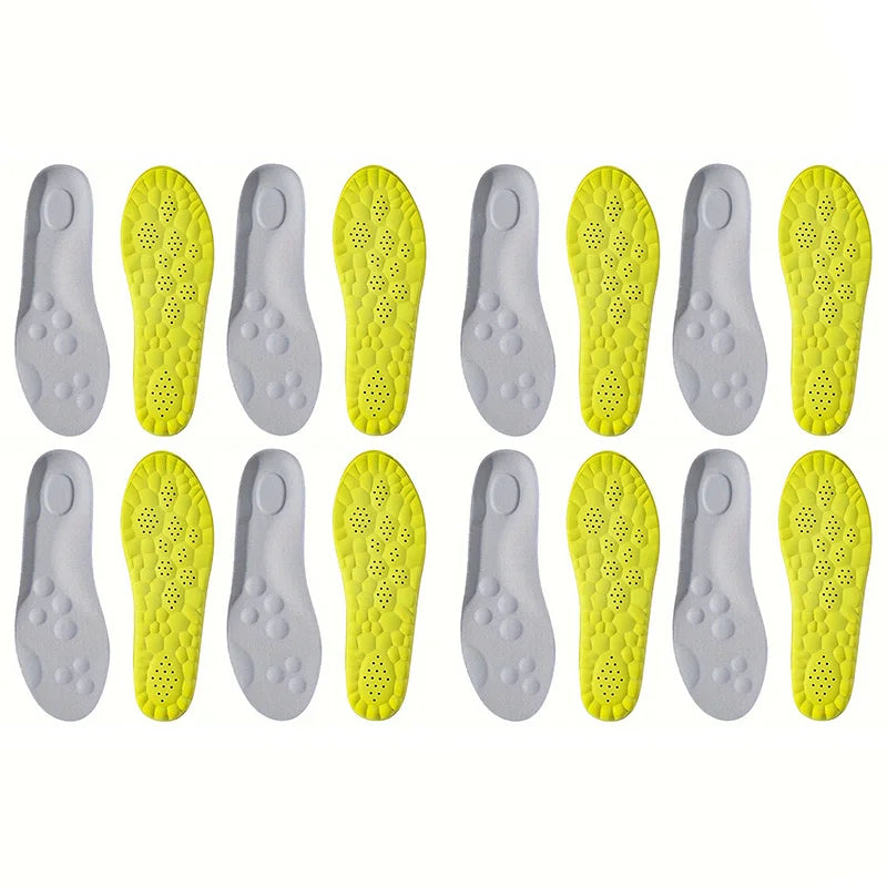 1 Pair Soft 4D Massage Arch Support Insoles Latex Sports Pads For Running Basket Shoes Sole Orthopedic Inserts Unisex