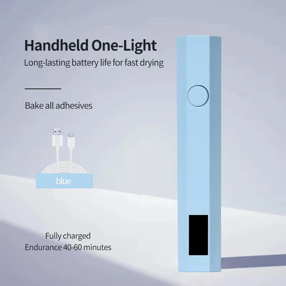 Portable Handheld Flashlight UV Mini Nail Gel Lamp UV Led For Gel Polish Quick Dry Pen USB Nail Drying Machine UV LED Nail Lamp