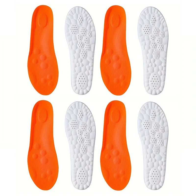 1 Pair Soft 4D Massage Arch Support Insoles Latex Sports Pads For Running Basket Shoes Sole Orthopedic Inserts Unisex