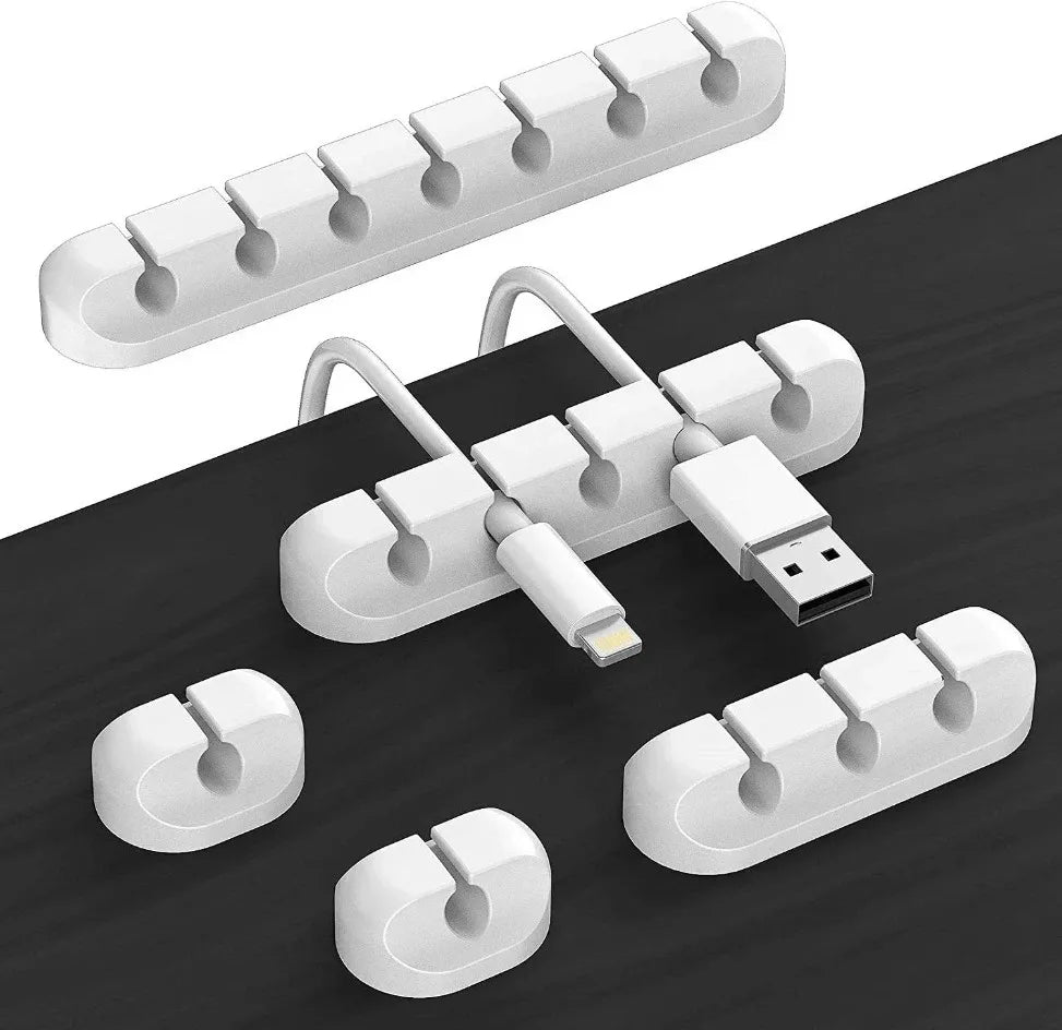 Organizador de cabos de silicone, enrolador de cabo usb, clipes de gerenciamento, suporte para mouse e teclado
