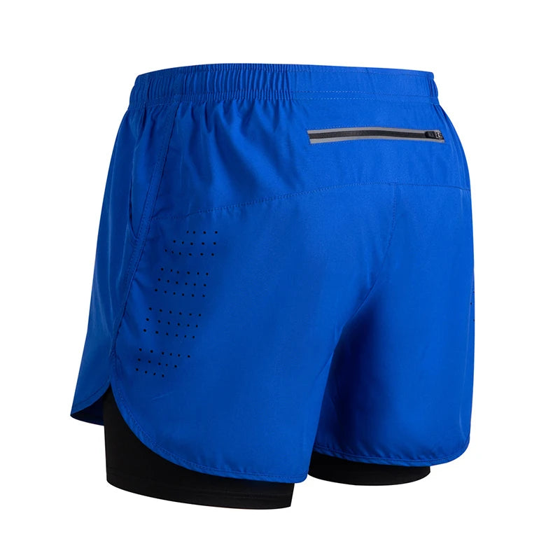 2025New Men's Fitness Training Shorts Summer 2 In 1 Quick Dry Gym Beach Running Double-deck Shorts Outdoor Sportswear Men shorts