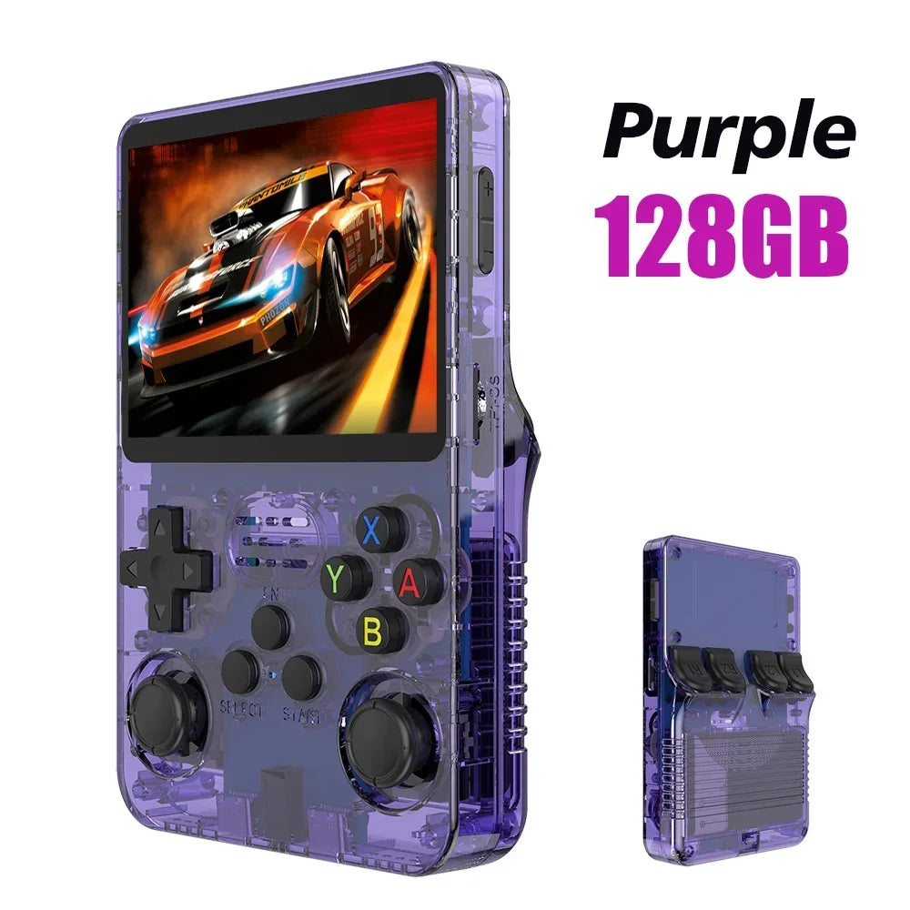 R36S Retro Handheld Video Game Console Linux System 3.5 Inch IPS Screen Portable Player 64GB GamesMultiple colors are available