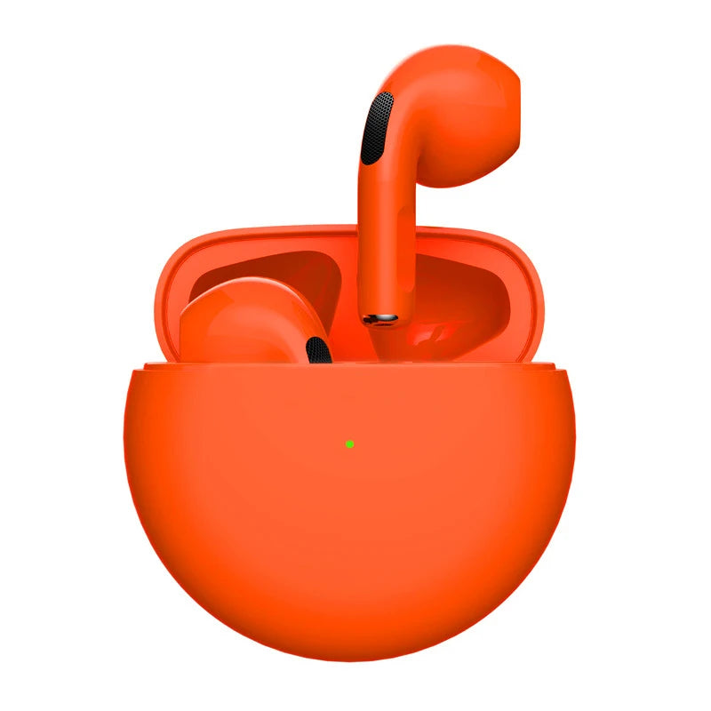 New TWS Earphone Bluetooth Headphones with Mic 9D Stereo Pro 6 Earbuds Wireless Bluetooth Headset apply to smartphones