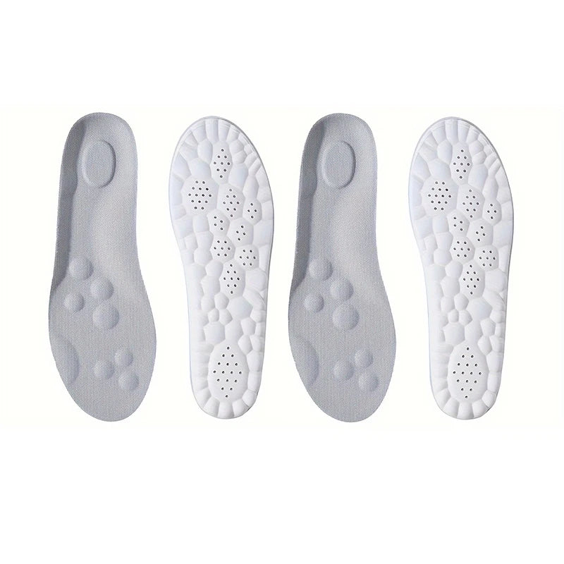 1 Pair Soft 4D Massage Arch Support Insoles Latex Sports Pads For Running Basket Shoes Sole Orthopedic Inserts Unisex