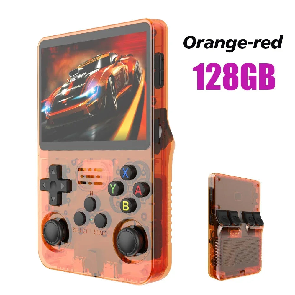 R36S Retro Handheld Video Game Console Linux System 3.5 Inch IPS Screen Portable Player 64GB GamesMultiple colors are available