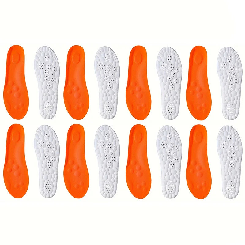 1 Pair Soft 4D Massage Arch Support Insoles Latex Sports Pads For Running Basket Shoes Sole Orthopedic Inserts Unisex