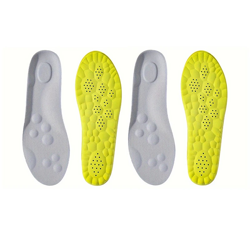 1 Pair Soft 4D Massage Arch Support Insoles Latex Sports Pads For Running Basket Shoes Sole Orthopedic Inserts Unisex