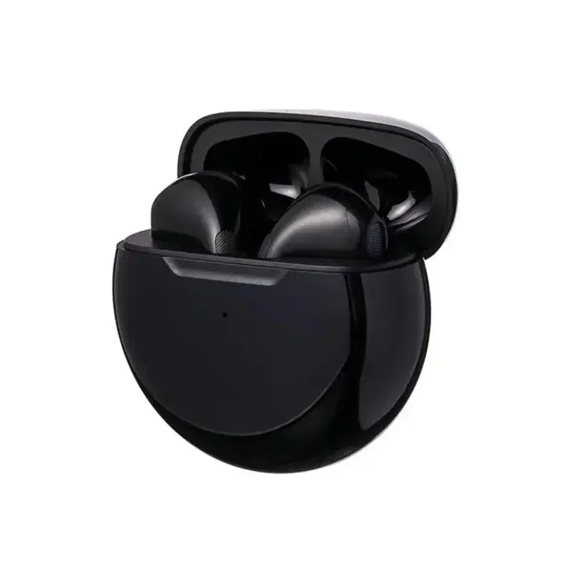 New TWS Earphone Bluetooth Headphones with Mic 9D Stereo Pro 6 Earbuds Wireless Bluetooth Headset apply to smartphones
