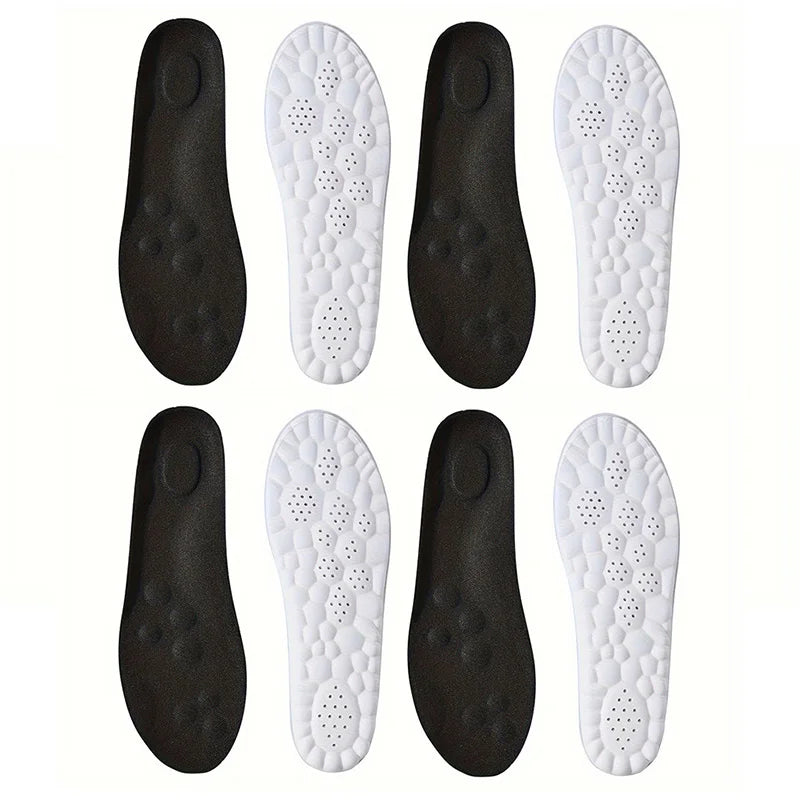 1 Pair Soft 4D Massage Arch Support Insoles Latex Sports Pads For Running Basket Shoes Sole Orthopedic Inserts Unisex