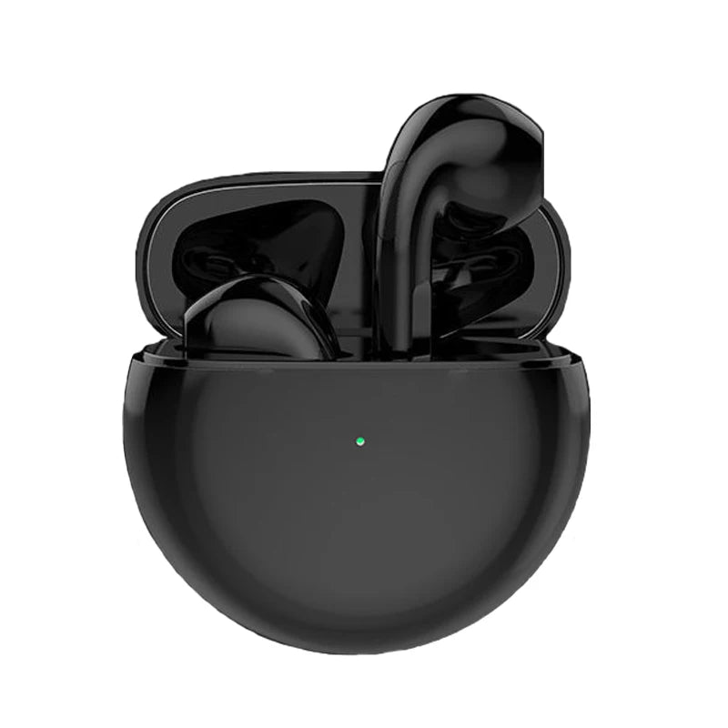 New TWS Earphone Bluetooth Headphones with Mic 9D Stereo Pro 6 Earbuds Wireless Bluetooth Headset apply to smartphones