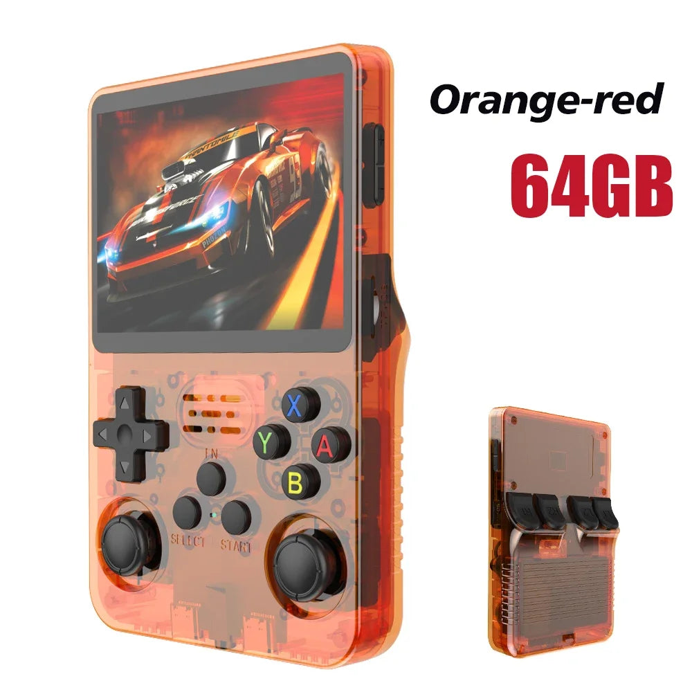 R36S Retro Handheld Video Game Console Linux System 3.5 Inch IPS Screen Portable Player 64GB GamesMultiple colors are available