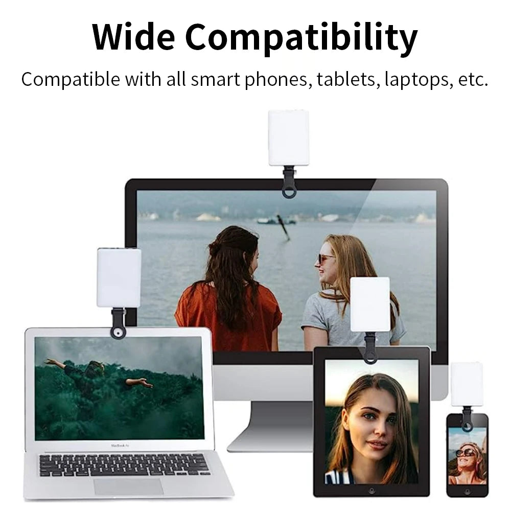Clearance_Smartphone Selfie Light Selfie Video Conference Light Portable LED Light Compatible For Cell Phone IPad Laptop Camera_