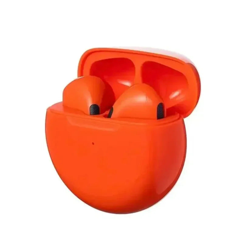 New TWS Earphone Bluetooth Headphones with Mic 9D Stereo Pro 6 Earbuds Wireless Bluetooth Headset apply to smartphones
