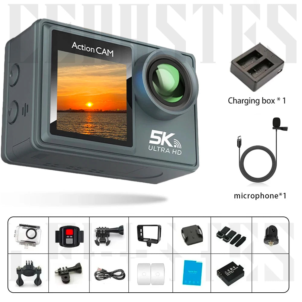 Action Camera 5K 4K bicycle camera Electronic Stabilizer Action cam WiFi sports video cameras Helmet Video Recording Cameras
