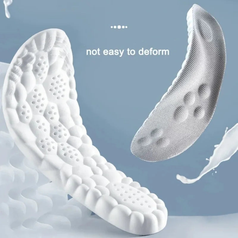 1 Pair Soft 4D Massage Arch Support Insoles Latex Sports Pads For Running Basket Shoes Sole Orthopedic Inserts Unisex