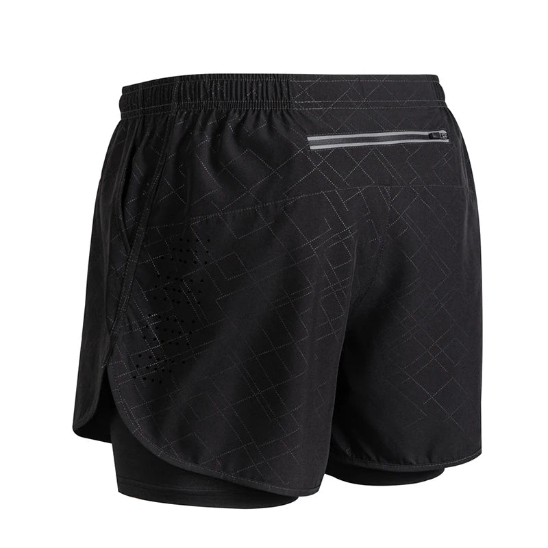 2025New Men's Fitness Training Shorts Summer 2 In 1 Quick Dry Gym Beach Running Double-deck Shorts Outdoor Sportswear Men shorts