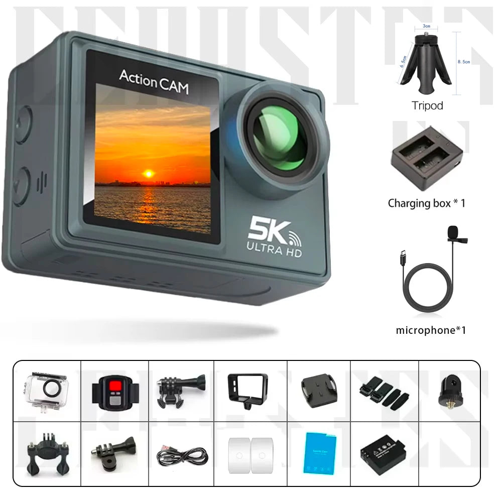 Action Camera 5K 4K bicycle camera Electronic Stabilizer Action cam WiFi sports video cameras Helmet Video Recording Cameras