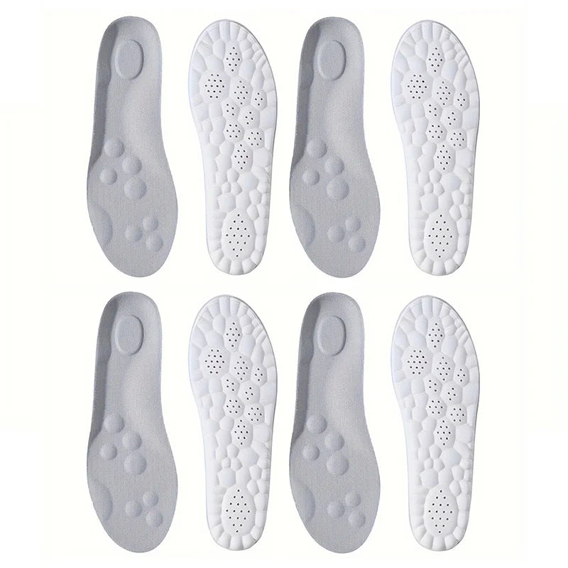 1 Pair Soft 4D Massage Arch Support Insoles Latex Sports Pads For Running Basket Shoes Sole Orthopedic Inserts Unisex