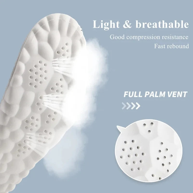 1 Pair Soft 4D Massage Arch Support Insoles Latex Sports Pads For Running Basket Shoes Sole Orthopedic Inserts Unisex